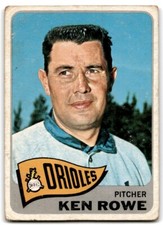 1965 Topps Ken Rowe Orioles #518