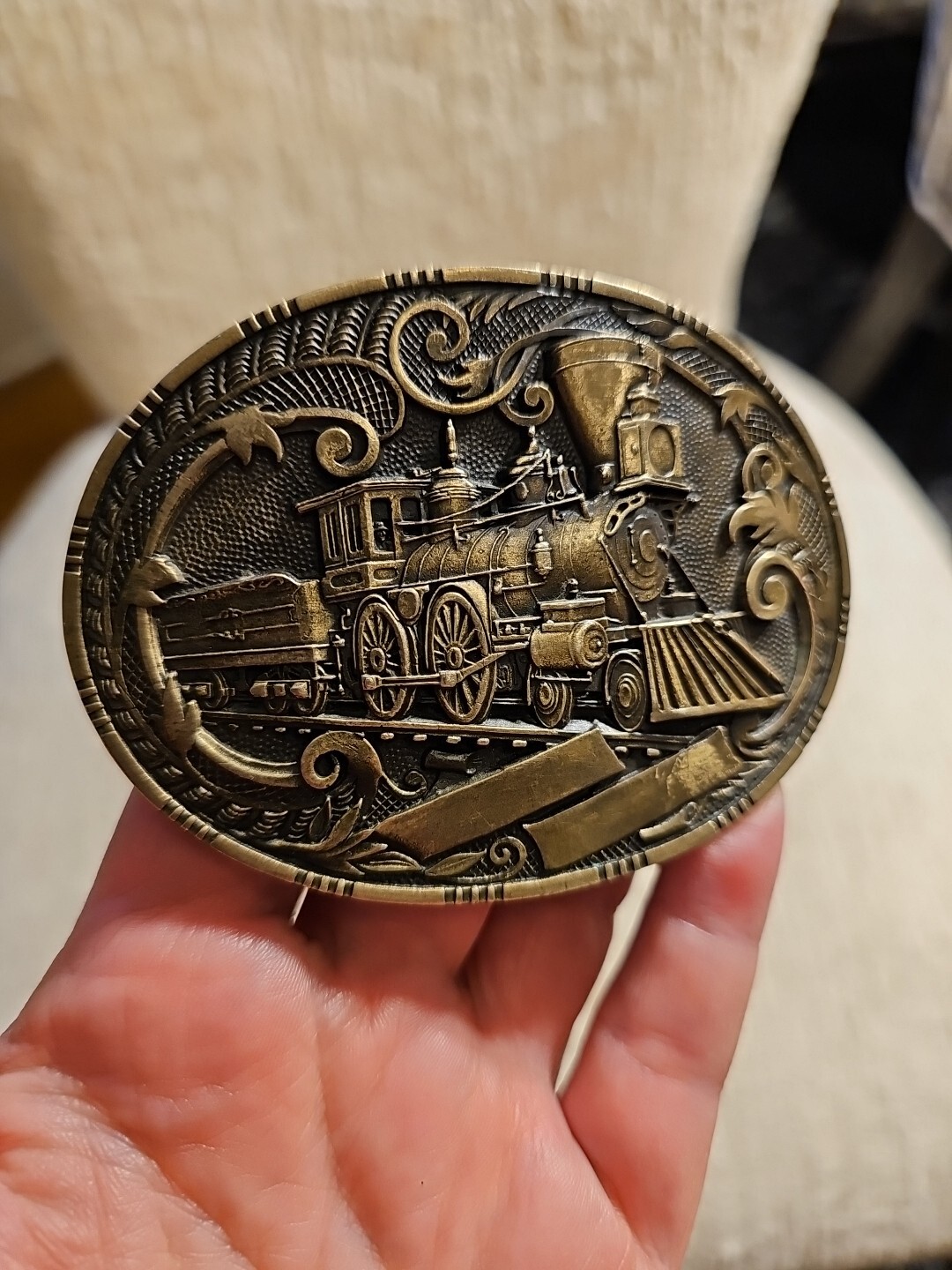 Award Design Medals Solid Brass Train Engine Engr… - image 2