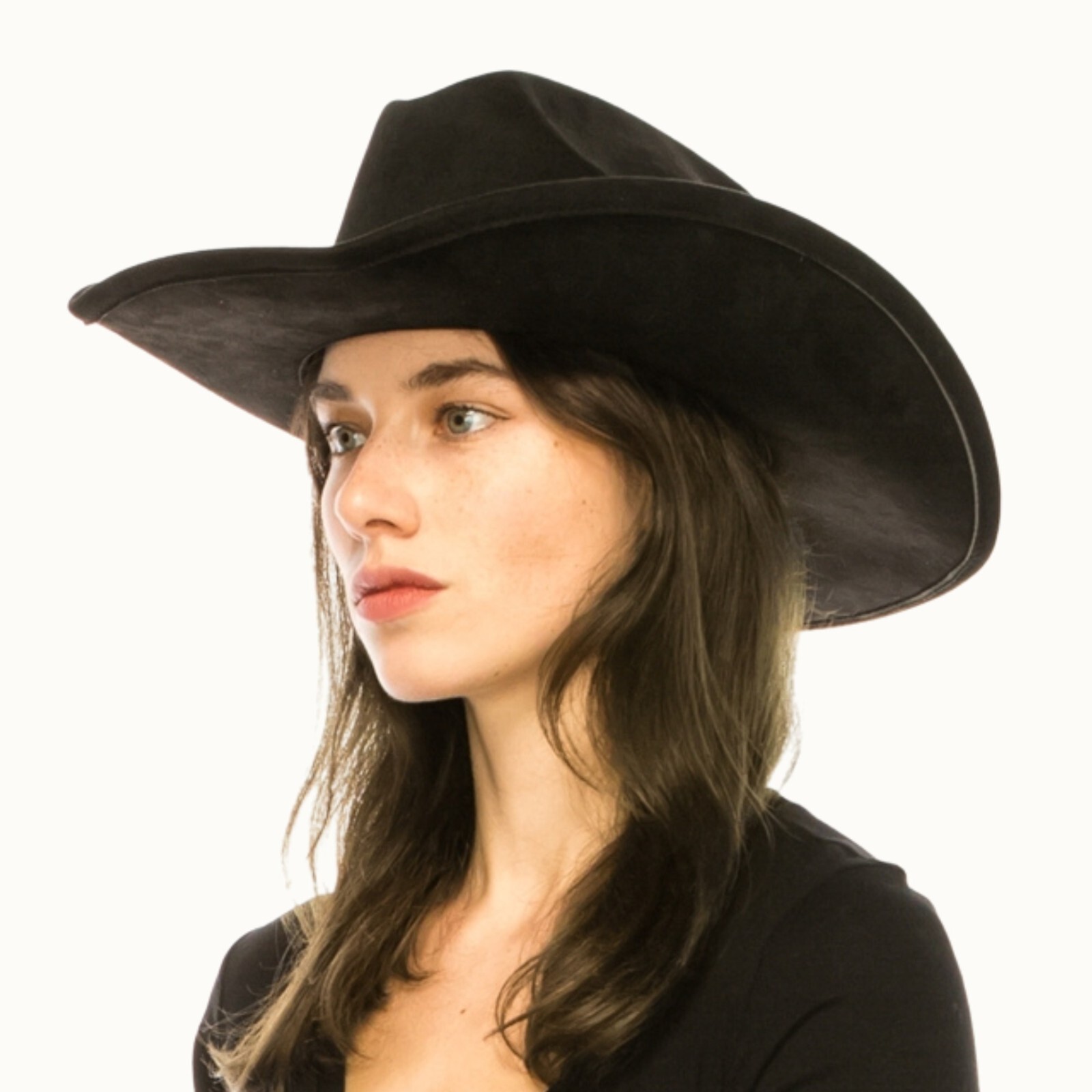 Faux Suede Western Cowboy Hat Available in Multiple Colors