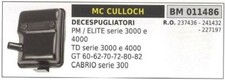 Marmitta MC CULLOCH decespugliatore PM ELITE SERIE 3000 4000 011486