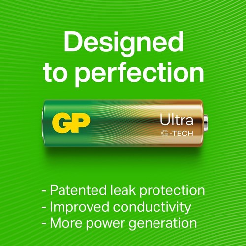 GP Ultra Alkaline G-Tech 6LR61 9V Battery Long Lasting Power Blister Exp 2029 - Picture 5 of 5