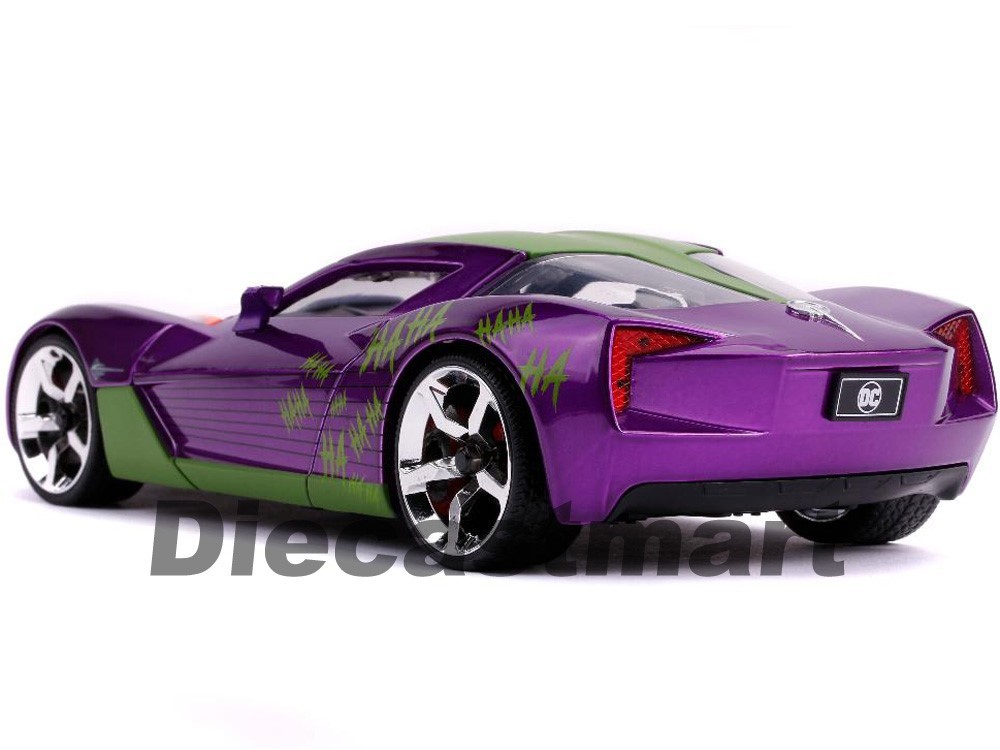 Jada 1:24 Hollywood Rides The Joker & 2009 Chevy Corvette Stingray