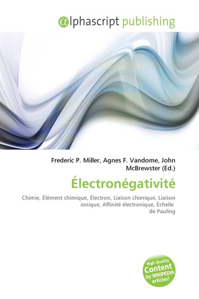 Frederic P. Miller (U. A.) | ÉLectronéGativité | Taschenbuch | FranzöSisch-image