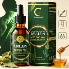 Mullein Drops for Lungs  Mullein Leaf Extract with Chlorophyll Liquid 60ml