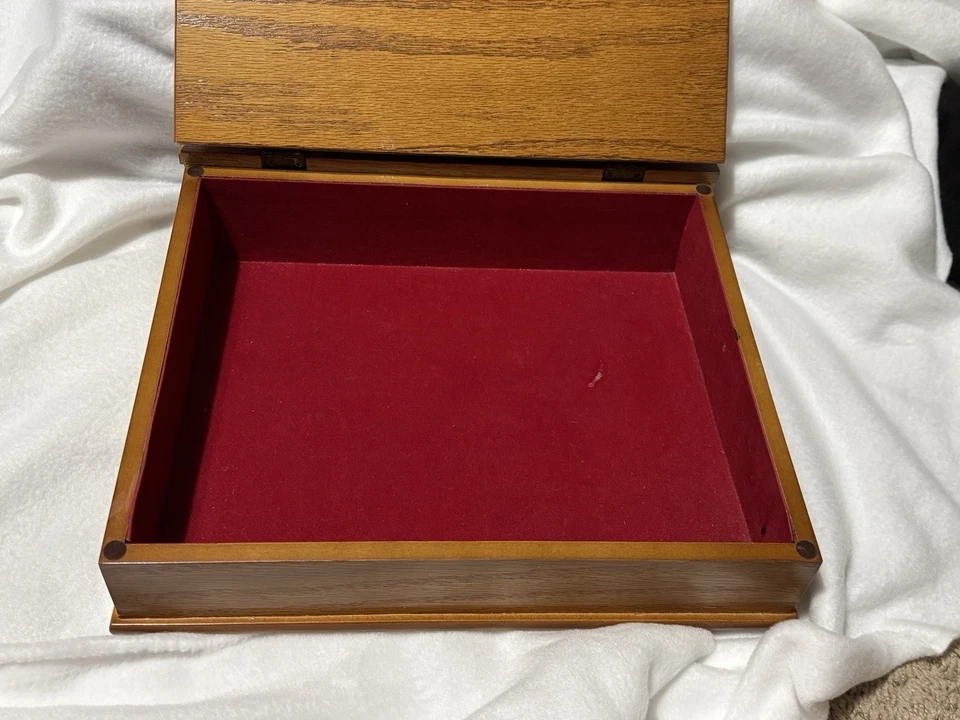 Vintage Wood Hinged Flip Top Portable Slant Top Writing Desk Lectern 13.5” X 12” - Image 2 of 4