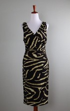 LAUREN RALPH LAUREN $129 Slinky Stretch Tiger Animal Print Tank Dress Size 6