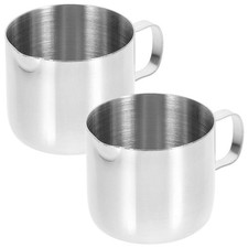 2pcs Stainless Steel Creamer Pitcher, 40mI/1.5oz Small Metal Pouring Cups, Mini