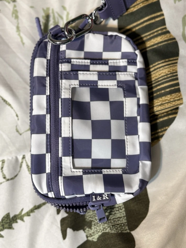 Cartera Muñequera Iris Y Arco Iris Púrpura Doble Cremallera Con Ranuras para Tarjetas Foto 4 de 4