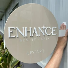 Custom Blade Sign for Indoor/Outdoor Use – Double-Sided Wall Sign || Non-LED ||