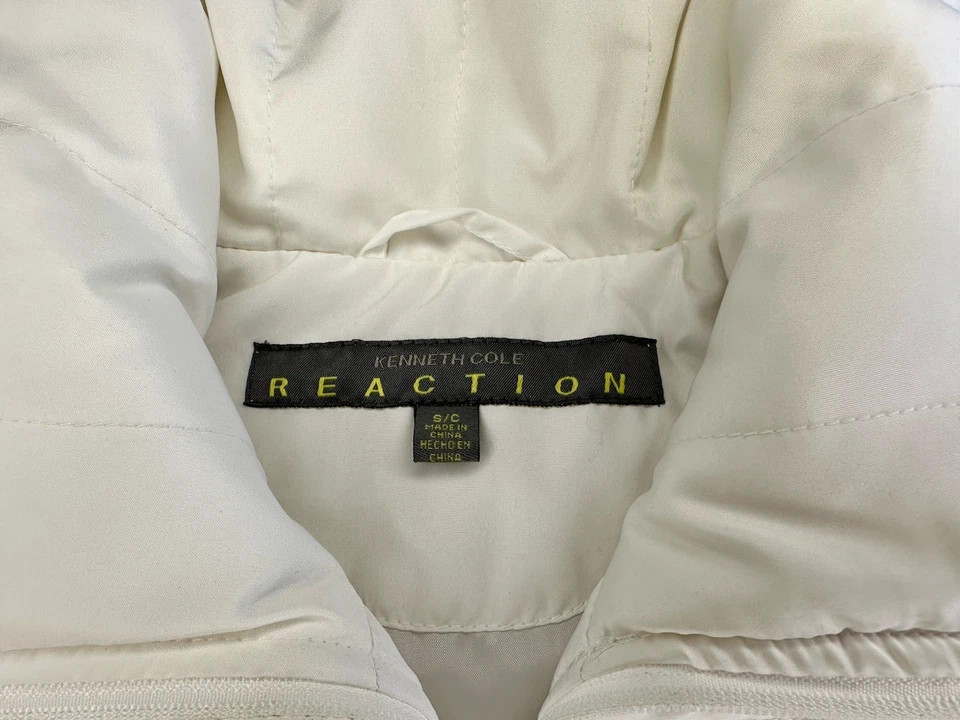 Kenneth Cole Reaction Size Small Down Quilted White Vest Zip Up NEW NWT - Image 3 of 4