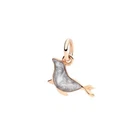 Dodo Grey Seal Enamel Pendant DMC4002-SEALS-EPG9R Charm 9Kt Rose Gold Enamel