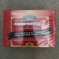 1 Box of 200 Card Saver 1 Semi Rigid Card Holders