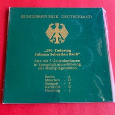10 DM BRD 2000 PP / 250. Todestag Johann Sebastian Bach / SILBER / A-J KM#202