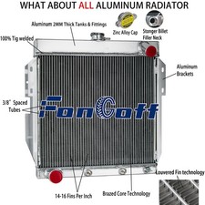 2 Rows Aluminum Radiator Fit 1955-57 Ford Thunderbird T-bird 4.8l 5.1l V8 2 Rows Aluminum Radiator Fit 1955-57 Ford Thunderbird T-bird 4.8l 5.1l V8