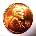 1957-D Lincoln Wheat Cent from OBW Roll - BU Red - EXACT COIN YOU WILL RECEIVE