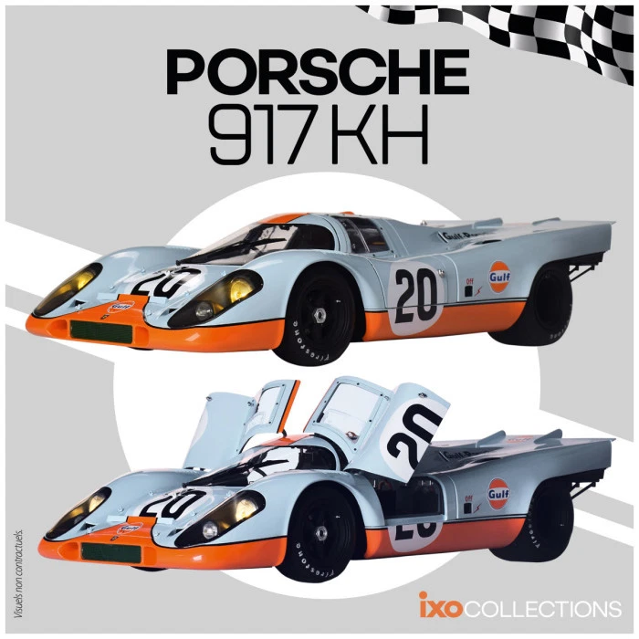 KIT MODELLINO AUTO STATICO IXO PORSCHE 917 #20 STEVE MCQUEEN LE MANS SCALA 1:8 - Immagine 3 di 4