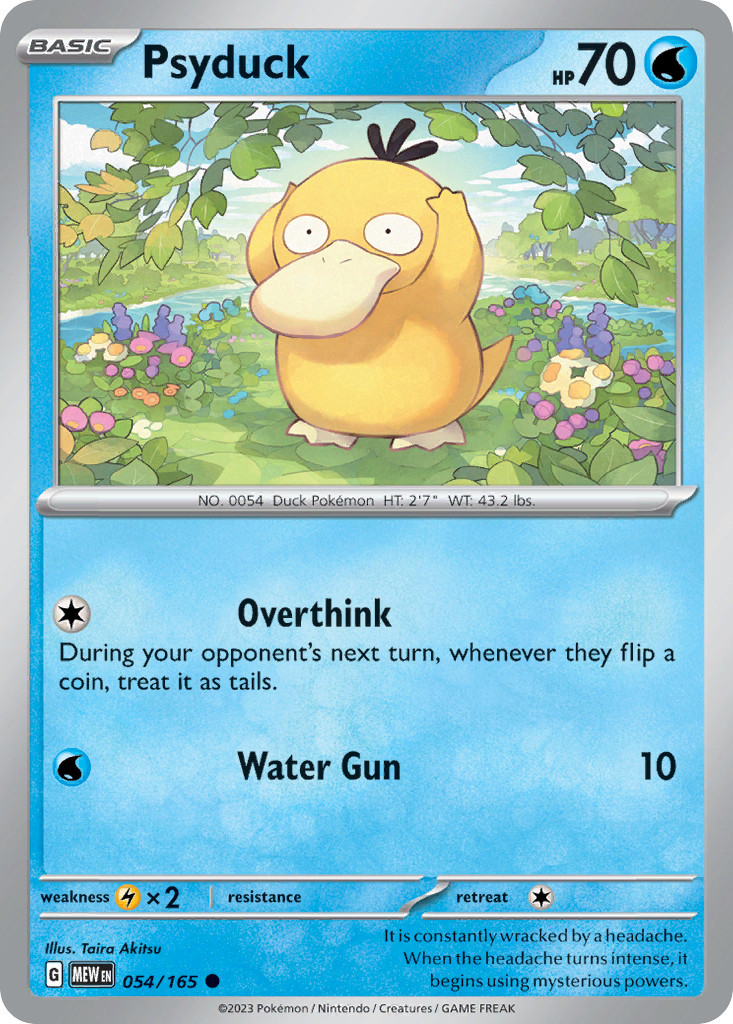 Psyduck 054/165 151 Common Pokemon NM/M