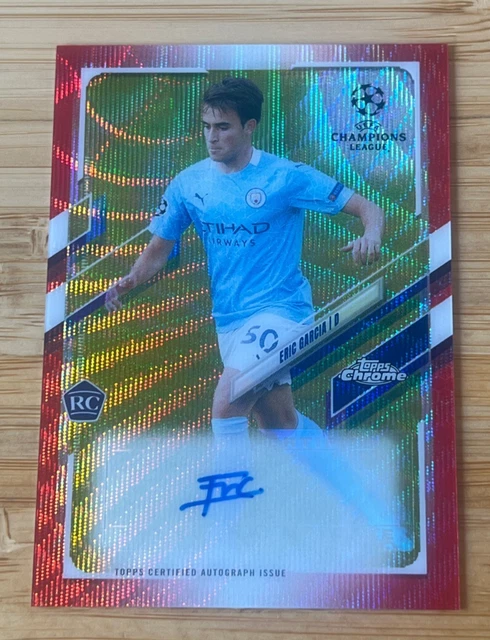 2020-21 Topps Chrome UEFA Eric Garcia Rookie Auto Red #3/5