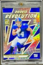 Cam Skattebo RARE ROOKIE RC BLUE HOLO  REFRACTOR  INVESTMENT CARD  GIANTS MINT