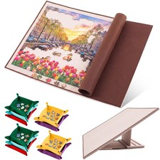 2000 Pieces Jigsaw Puzzle Board with 10 Foldable Sorting Trays, Tilting Porta...