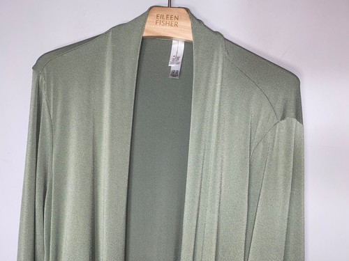 cardigan marla wynne vert sauge drop devant longue ligne poches taille 2XL UK 18 QVC - Photo 3/5