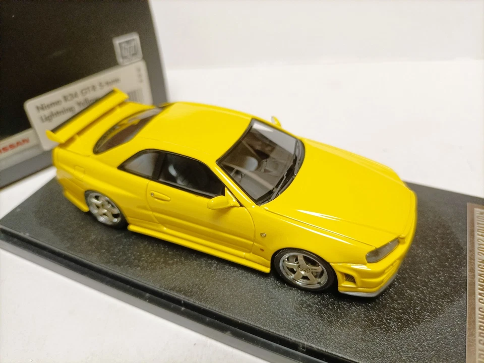 Hpi 1 43 Nissan Skyline спортивный автомобиль модель Nismo GT-R R34 S-Tune молнии желтый - Изображение 4 из 4