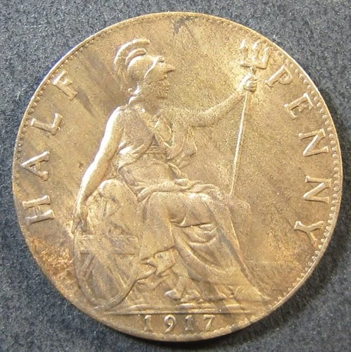 1917 George V Half Penny — photo from the most recent tracked eBay sale