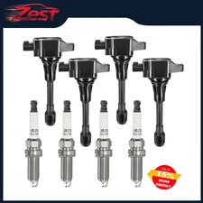 4 UF549 For Nissan Altima Sentra rogue versa Spark Plugs and Ignition Coil packs