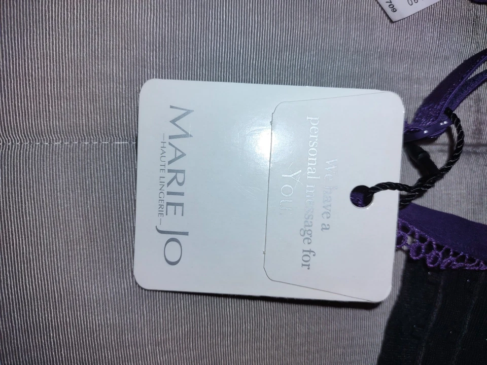 Lote de sujetadores Marie Jo extraíbles florales lazo 36D negro Avero púrpura nuevo con etiquetas desnudo usado en excelente estado Foto 4 de 4