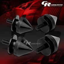 BLACK BUMPER/FENDER/HATCH LIDS/TRUNK SPIKE QUICK RELEASE FASTENER+WASHER+BANDS