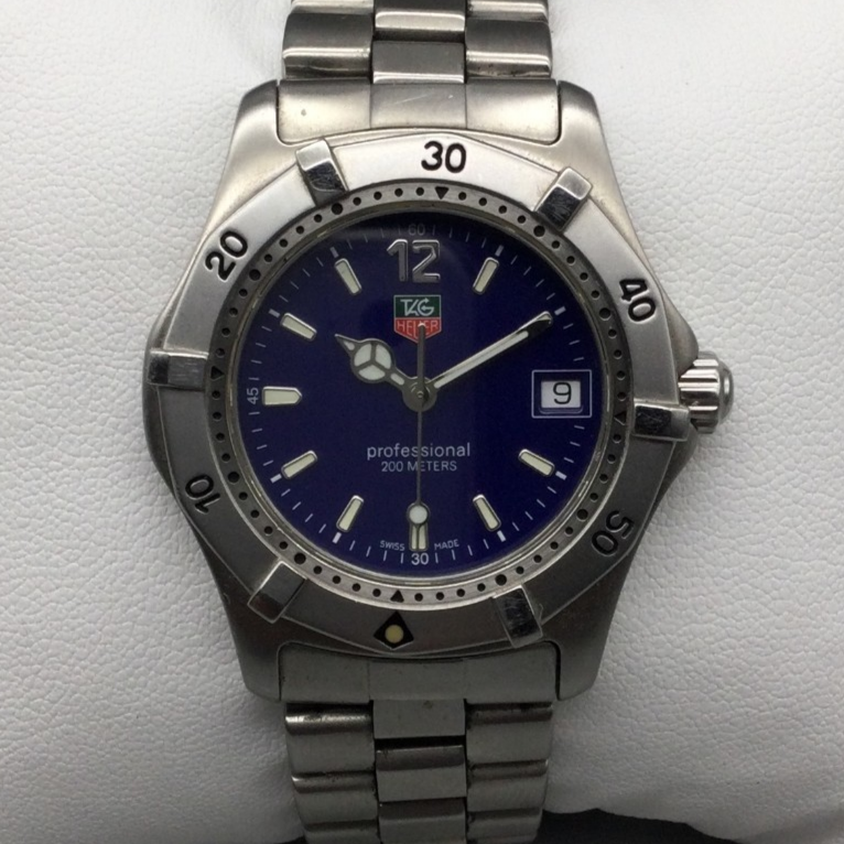 Tag Heuer Professional Watch Men 34mm Silver Tone 200M Date New