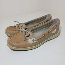 Sperry Perf Leather Top-Sider Boat Shoes Womens 12M Tan Preppy Casual #A5