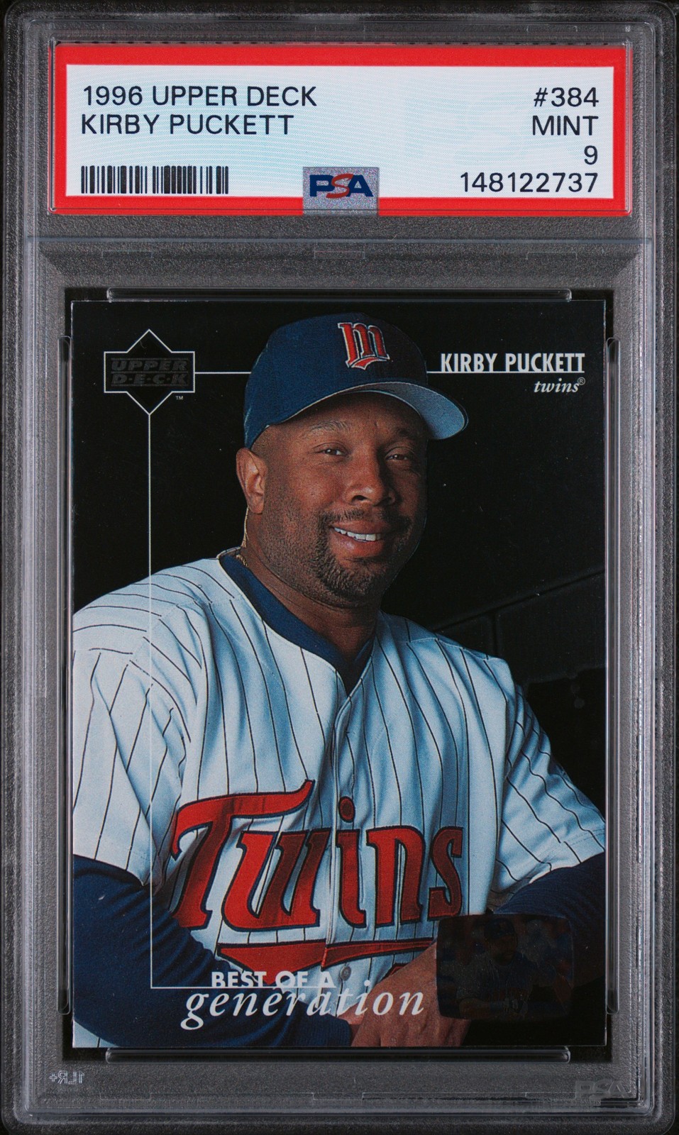 1996 UD #384 KIRBY PUCKETT PSA 9