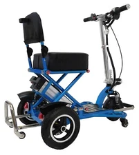 Folding Scooter with Batteries Approved For Air Travel Blue Triaxe Sport