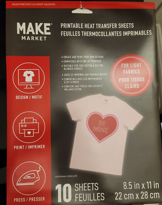 2 packs - Make Market Printable Heat Transfer Sheets - 10Sheets per pack 20total