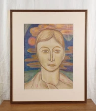 Female Portrait, Original Pastel Painting, Artist Kozlyanin