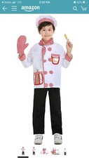 Chef Costume For Kids 8pc Master Set With Pants Sz2-3y
