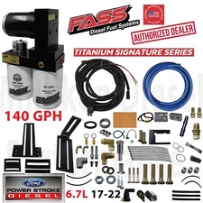 FASS Titanium 140 GPH Fuel Lift Pump System 17-22 Powerstroke Diesel Ford 6.7L