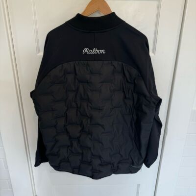 Men's Nike x Malbon Golf Quilted Goose Down Repel Jacket in Black