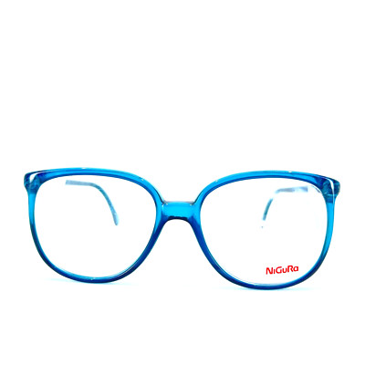Nigura Eyeglasses 304 D Blue Clear Full Rim Round Frames 56[]18 145 mm