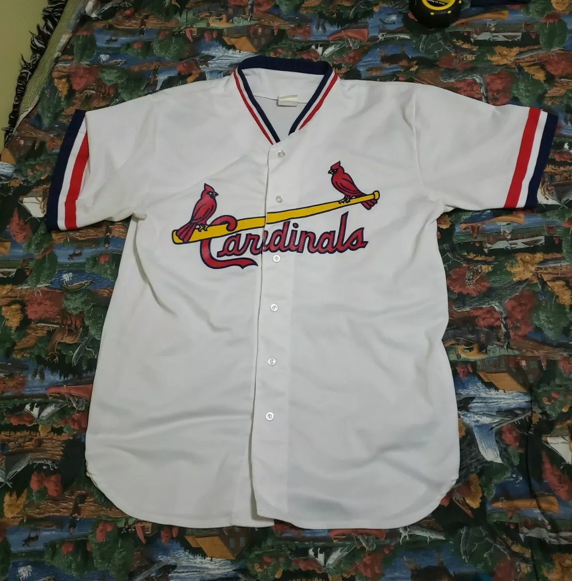 Vintage Rawlings St. Louis Cardinals Baseball Jersey Button Up Shirt XL