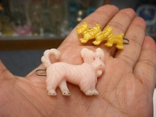 Vintage Pair of Scottie Dog Plastic Hair Barrettes