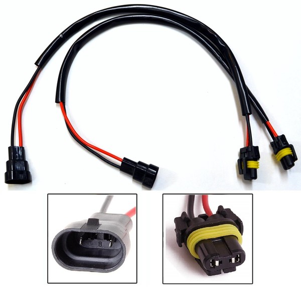 Hid Set VerläNgerung Draht P 9140 Zwei Gurt Nebel Licht Birne Xenon Stecker Zu-image