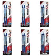 Pilot Precise V5 RT Lot/6 Retractable Ball Pen 0.5mm 2/Pk Blue Office School