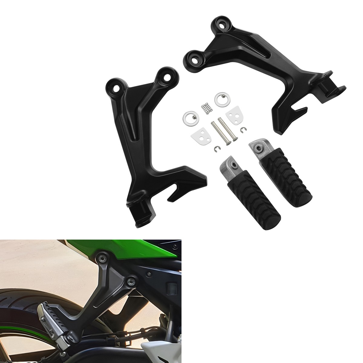 ppskページ Passenger Footpegs Foot Pegs Bracket Fit For Kawasaki Ninja