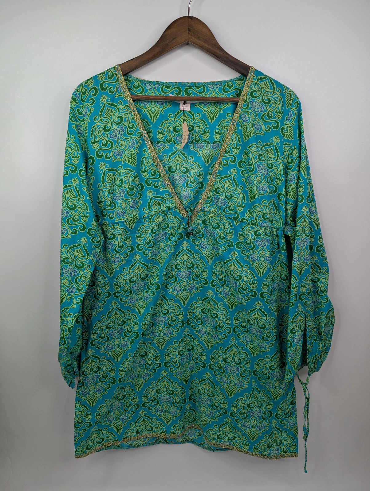 UNDERCOVER Victoria's Secret Mini Abito Donna Tg M L Copricostume Boho Estivo Spiaggia Tropicale