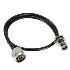 RG58 N MALE to TNC FEMALE BULKHEAD PLUG Lot RF coax jumper Pigtail coaxial cable
