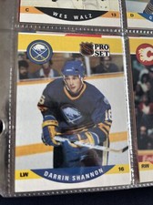 1990-91 Pro Set #592 DARRIN SHANNON RC Buffalo Sabres