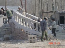 NICE HAND CARVED MARBLE ESTATE INTERIOR OR EXTERIOR STAIRCASE  - MSC3