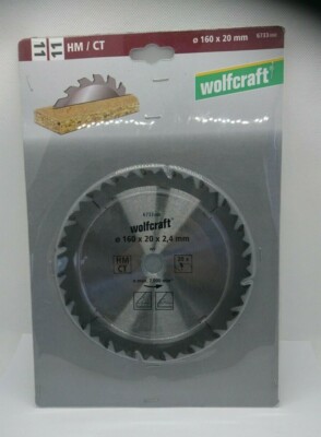 Wolfcraft 6733000 HM Kreissägeblatt 160 x 20/16 x 2,4 mm